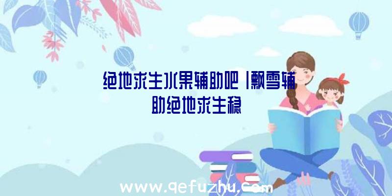 「绝地求生水果辅助吧」|飘雪辅助绝地求生稳